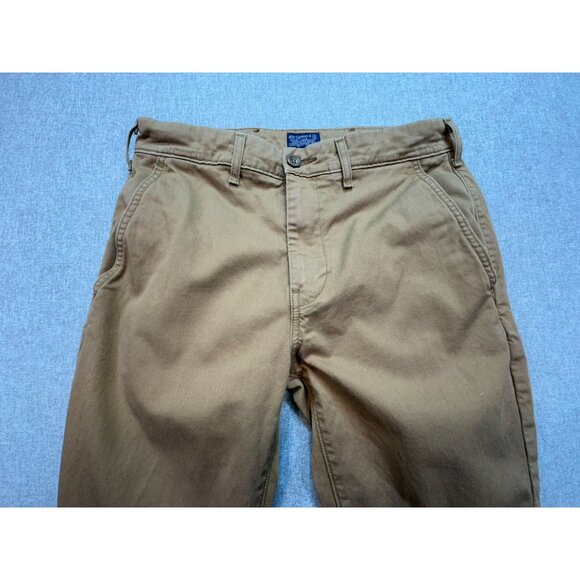 Levis Mens Casual Pants Size 30W X L30 Khaki Brown Denim Straight Leg Pockets - Picture 6 of 12